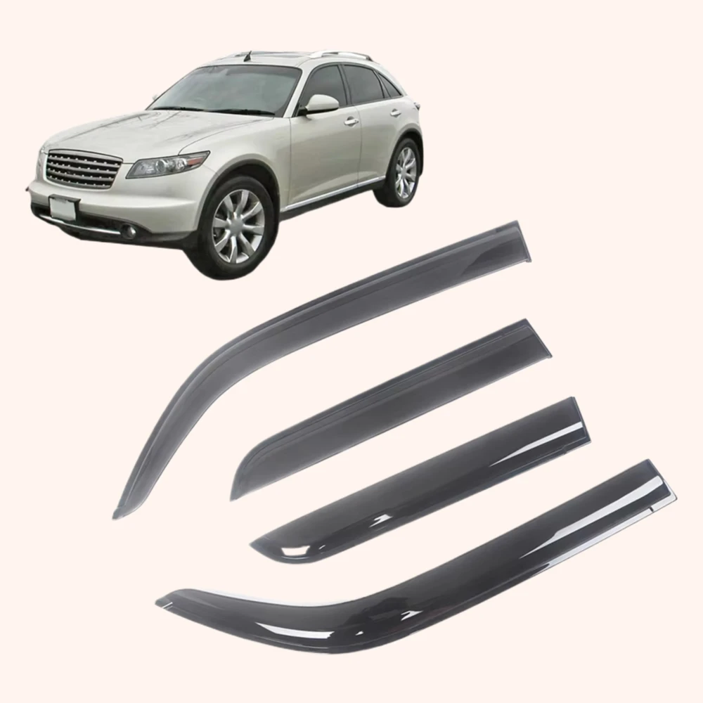 

Window Visor for INFINITI FX35 FX45 S50 2003 2004 2005 2006 2007 2008 Wind Deflectors Rain Guard Door Visor Vent Shades Sun Rain