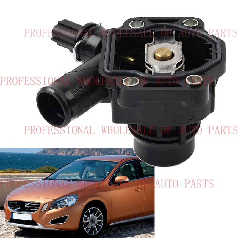 V+ Integrated Thermostat Housing Kit with Sensor for Land Rover LR2 for Volvo S60