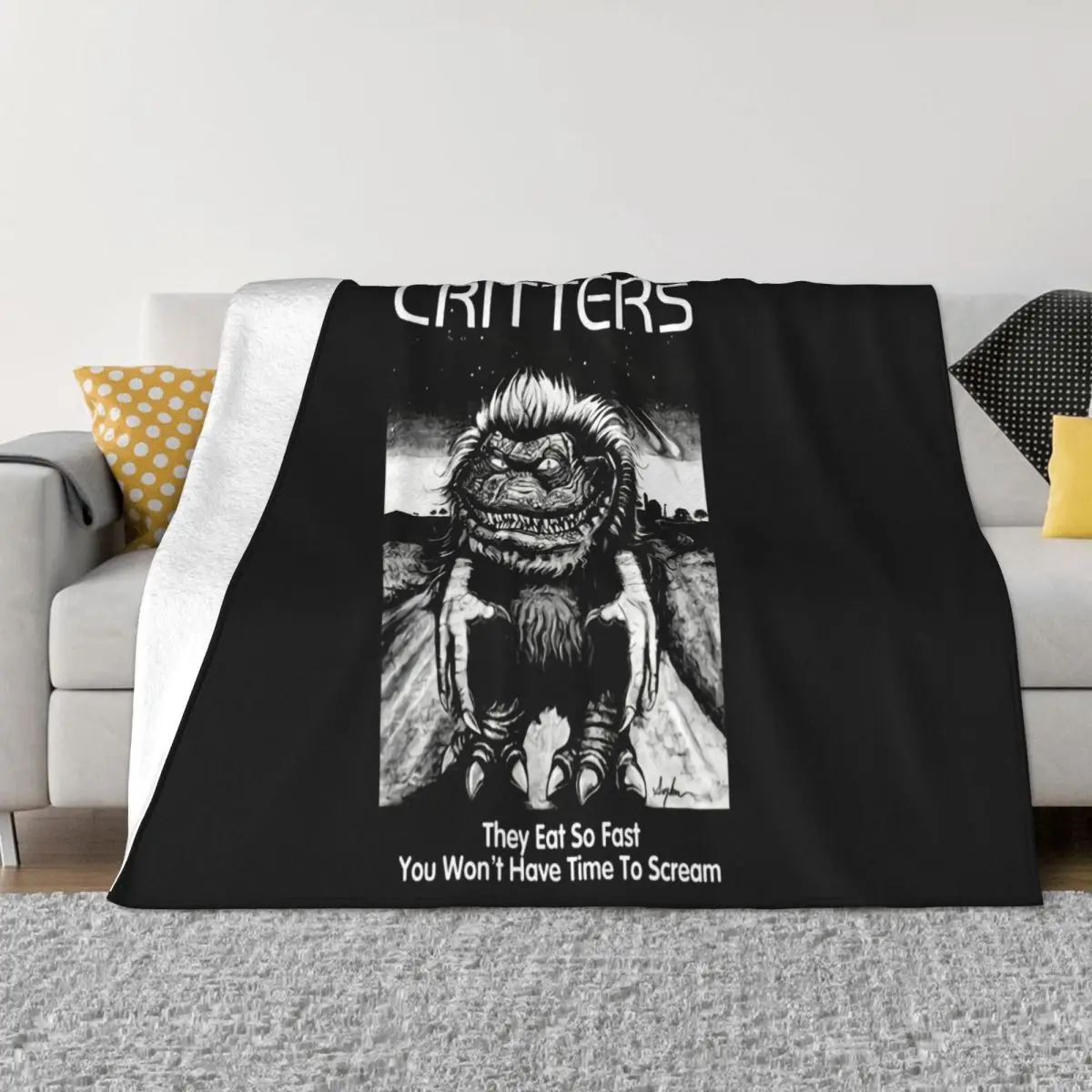 Critters Movie Classic 80S Cult Comedy Horror High Quality Cheap Price Game Slim Fit Printing Throw Blanket