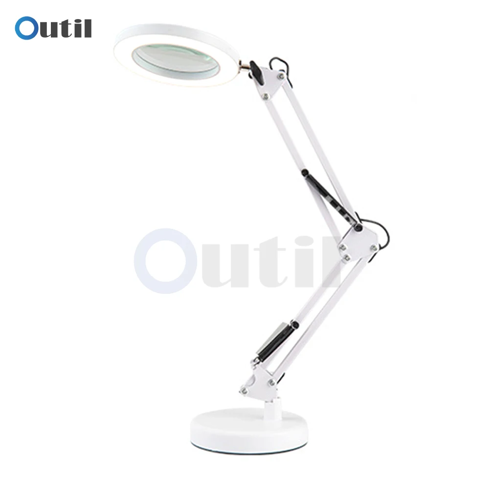 USB Multifunction Magnifying Glass with Led Lights 3 Color Table Lamp Magnifier for Skincare Beauty Reading Soldering Iron