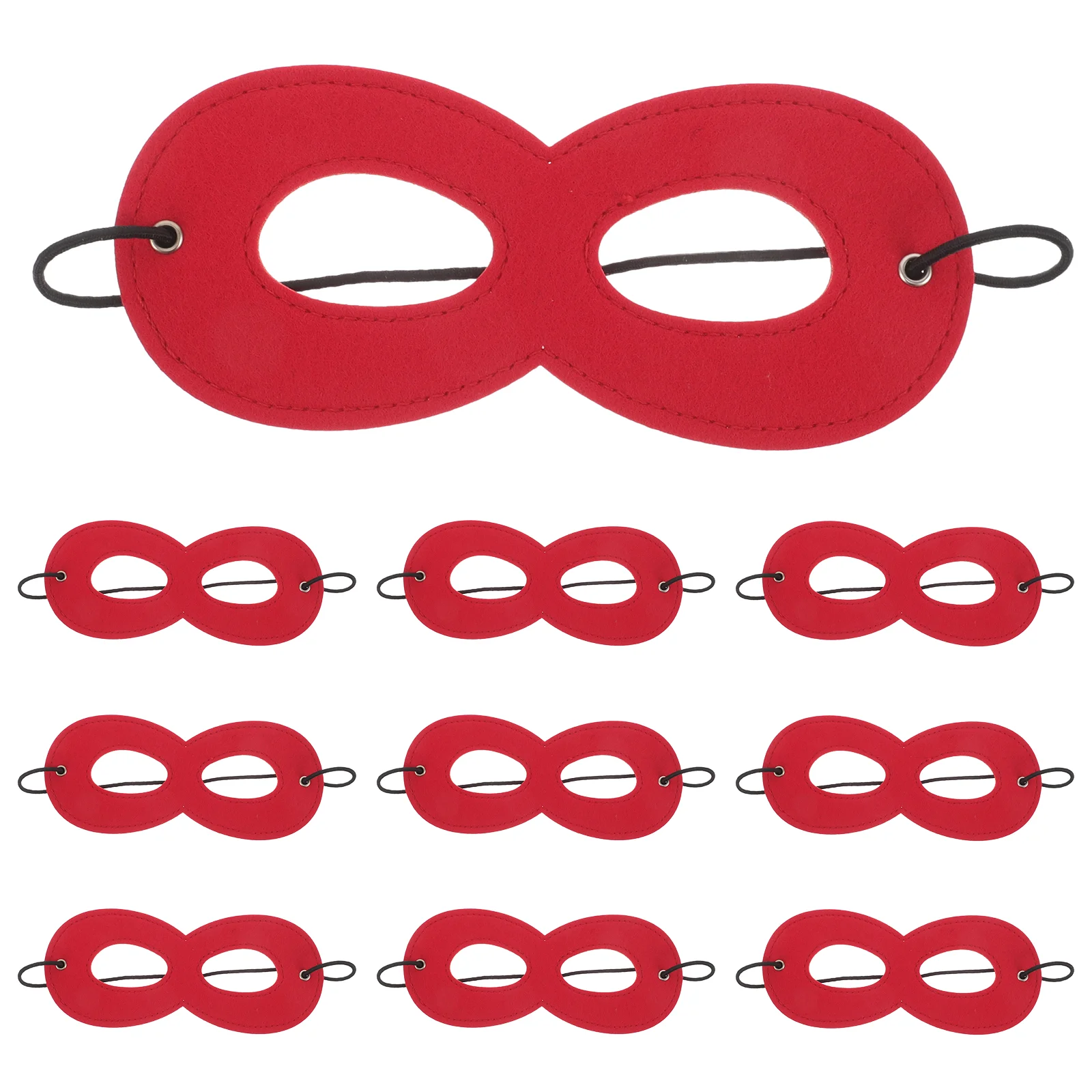 10 Pcs Kids Gifts Eyepatch Playful Superhero Props Mask Collection Unique for Dress-up Party Decorations Red Child