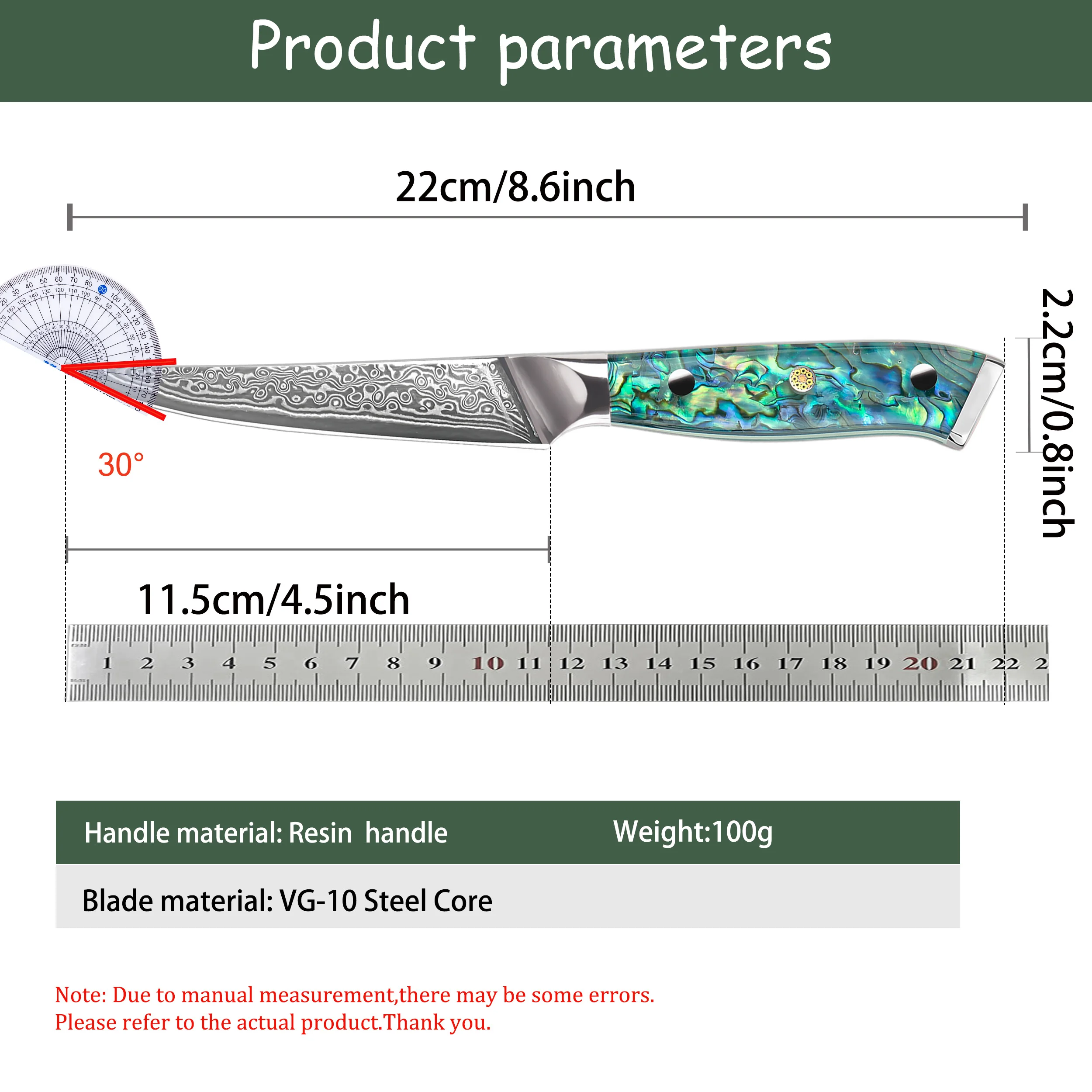 67-Layer Damascus Steel Steak Knife Meat Cutting Knife Fruit Knife Sharp Slicing Knife Practical Kitchen Tools Cooking Gadgets