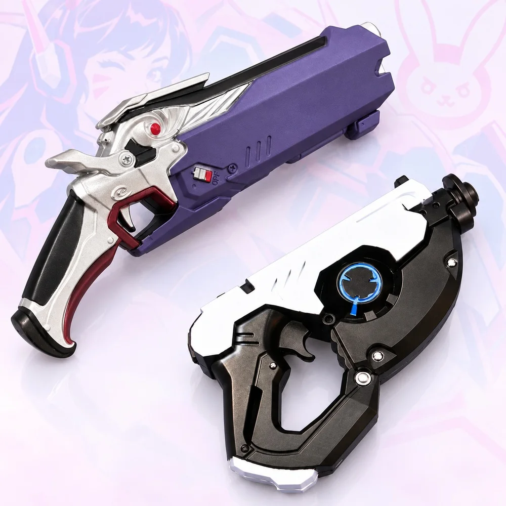 Overwatch D.Va Toy Pistol Cosplay Prop, PU Foam Handheld Character Gun Model, Costume Accessory, Display Replica, Fan Collection