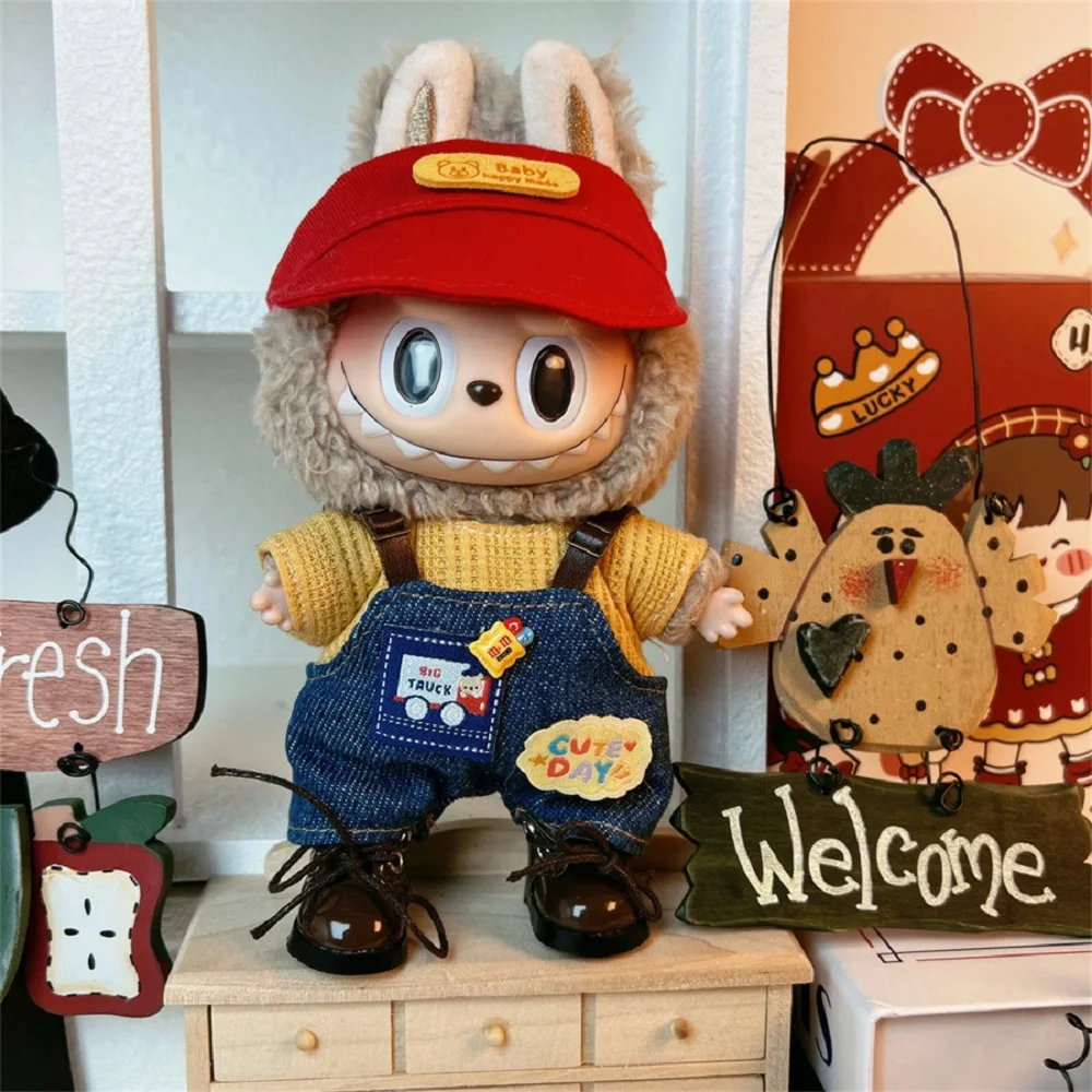 17cm Mini Doll's Clothes For Korea Kpop Exo Labubu V1 V2 Idol Dolls Cute Decoration Macaron Clothing Gift Outfit Accessories image 3