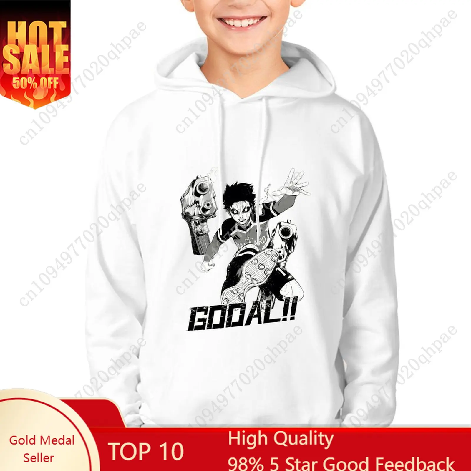 

Толстовка BLUE LOCK для мальчиков и девочек, детская хлопковая толстовка высокого качества, легкая, удобная, изготовленная на заказ, весенне-осенние топы