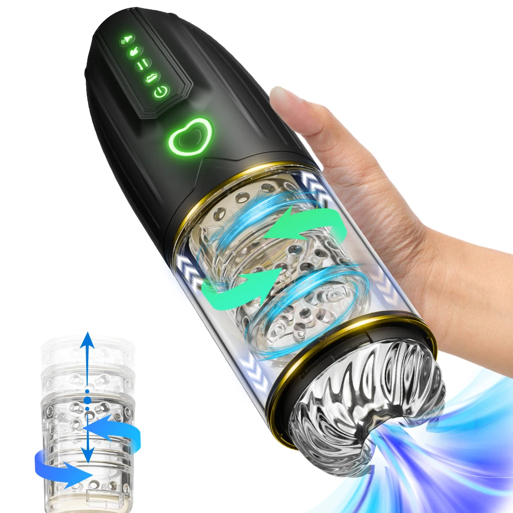 

Automatic Sucking Man Masturbator 10 Modes Silicone Sex Toys for Men Telescopic Rotation Blowjob Vagina Male Masturbation Cup 18