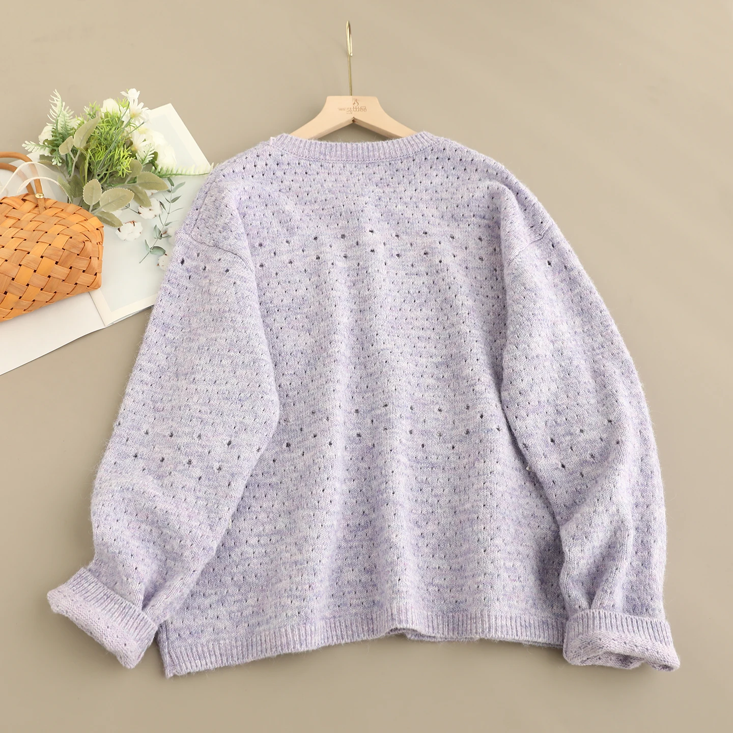 Japonais doux Mori fille 3D coeur cerise Appliques broderie tricoté pull Cardigan femmes automne col rond à manches longues vêtements d'extérieur