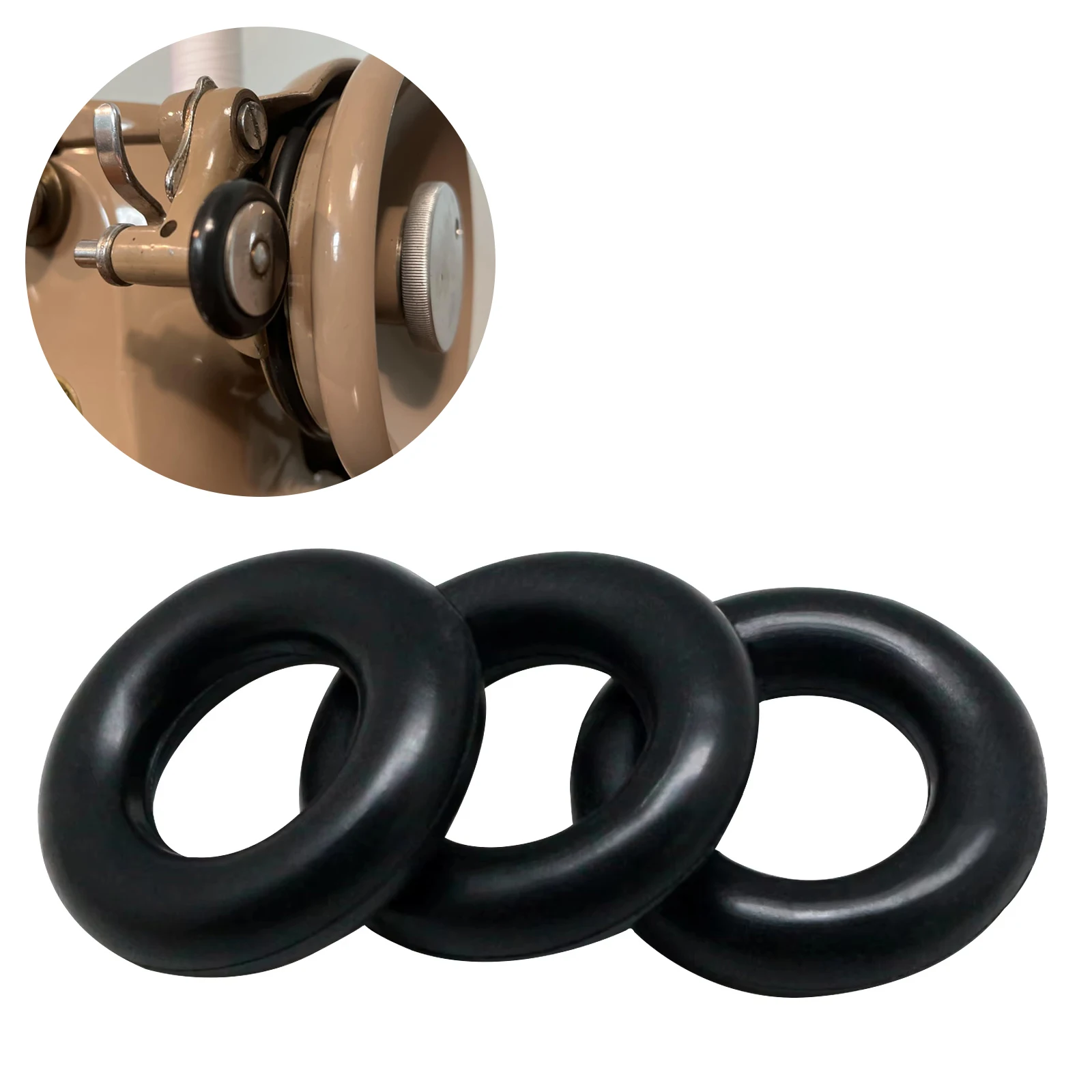 3/5/7/10 PCS Anillo de goma para bobinador de bobinas, Rueda de fricción tipo O # 15287 Accesorios y Herramientas para Máquinas de Coser Singer Brother Blancas