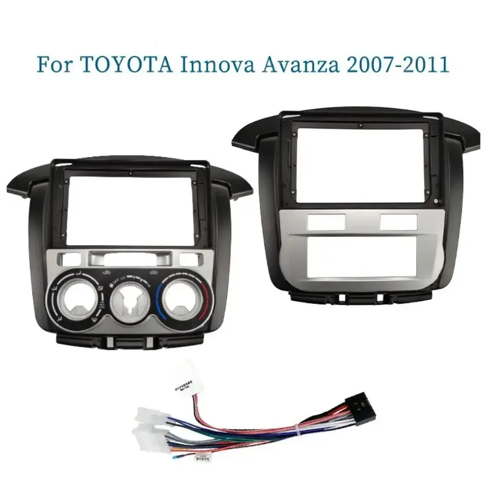 Car Frame For Toyota Innova 2007-2011 Manual Automatic 9 Inch Dashboard Radio Frame  Auto Parts DVD Player