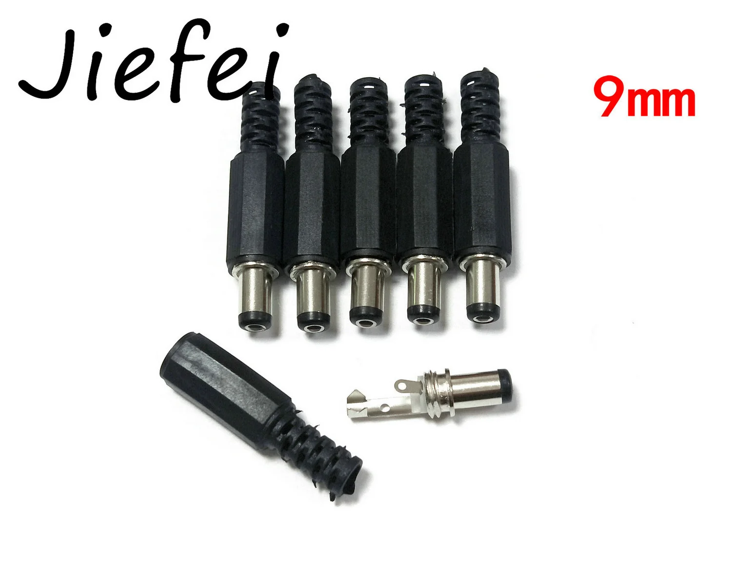 100pcs 5.5 x 2.5mm or 5.5x 2.1mm DC Power Plug male Connector length 9mm or 14mm