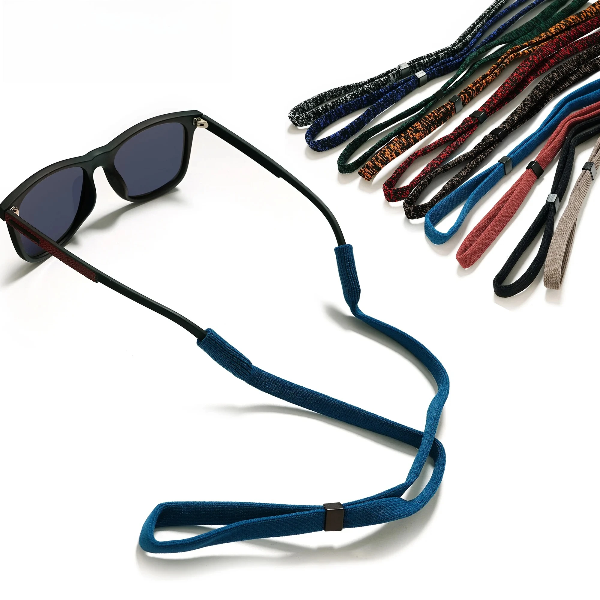 Rutschfestes Sonnenbrillenband Unisex Outdoor-Sportbrillenkordel Damen Herren Brillenkordel Elastisches Polyester-Nackenband