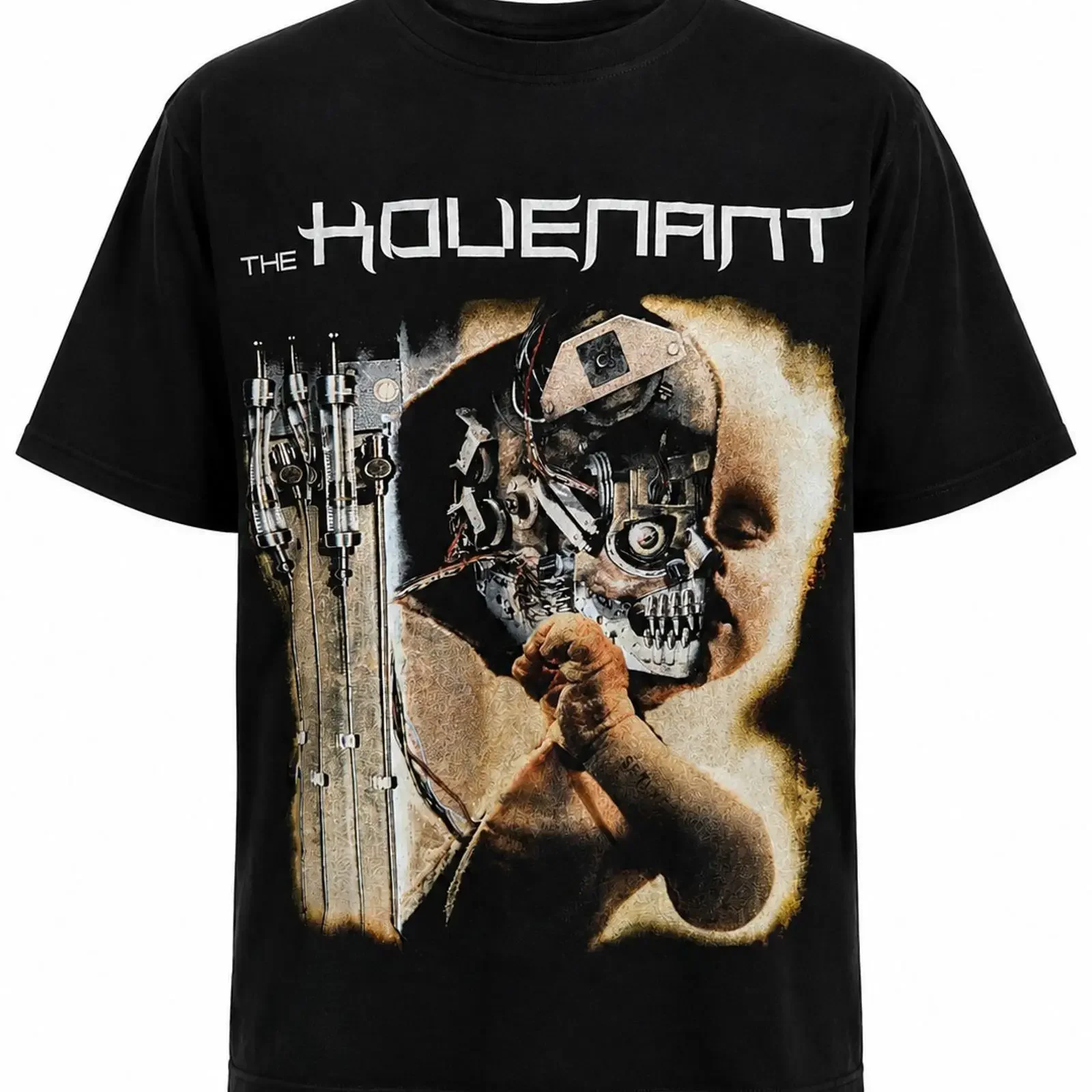 The Kovenant T Shirt Industrial Black Metal Vintage Band Merch Size L vintage Washed Versatile Comfortable Slightly graphic