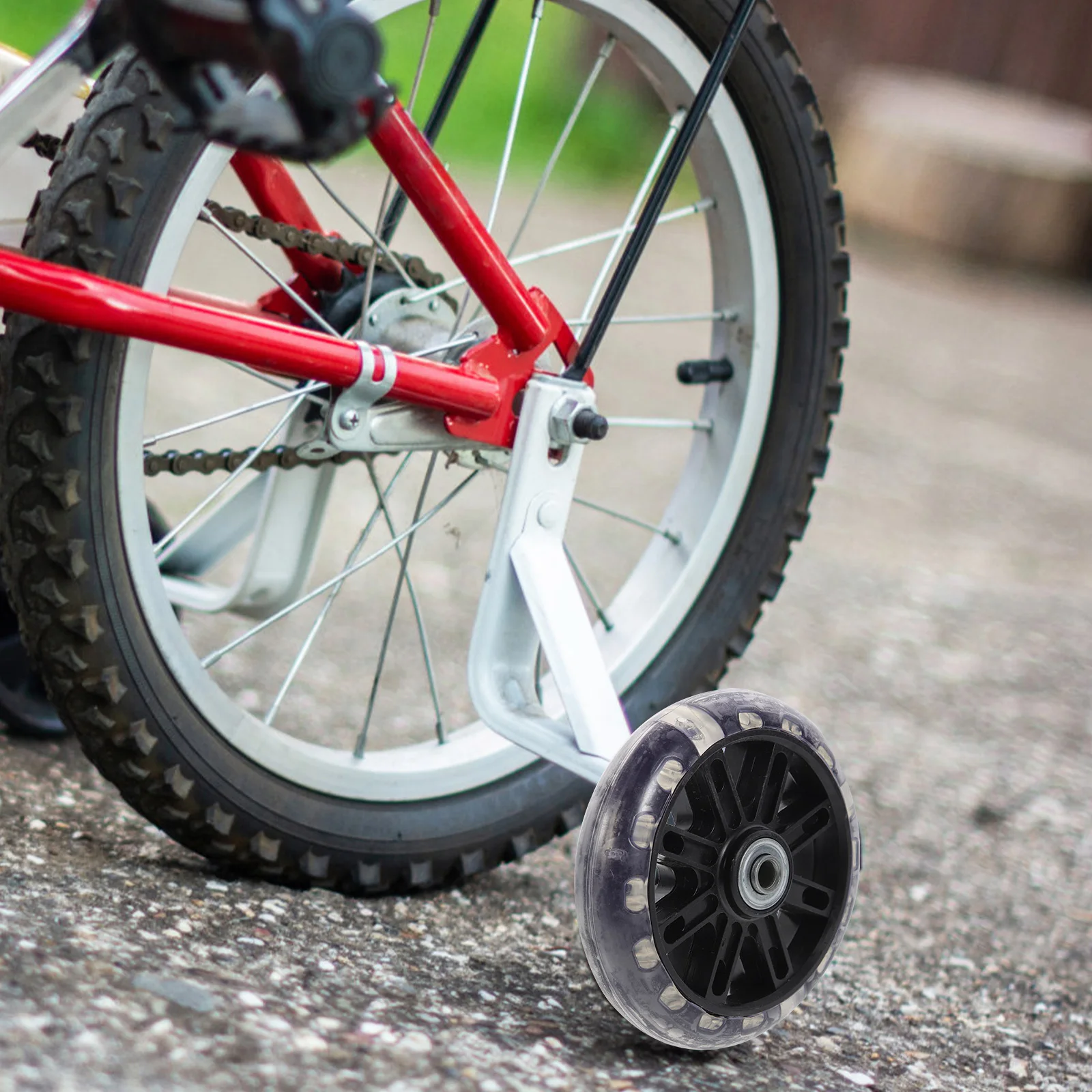 

2Pcs Bike Auxiliary Wheels Thickened Flashing Stabilizer Training Wheels for 12-20 Inch Kids Bike Safety Balance