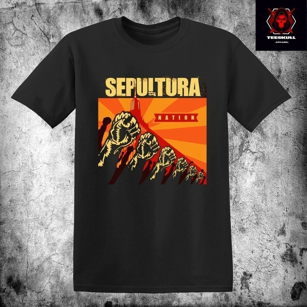 

Готовая футболка Sepultura Heavy Metal Rock Band Футболка с круглым вырезом и коротким рукавом Американская группа Певица Футболка Мужская мода Уличная