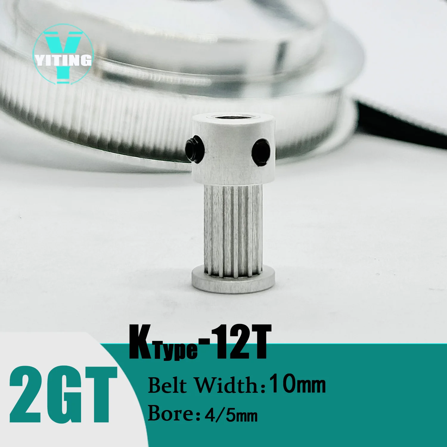2GT 2M 120Teeth 12T Kti 12Teeth 120T Timing Belt Pulley Set Belt Width 10mm Bore 4~25mm 10:1 Wheel Synchronous Pulley Belt Kit