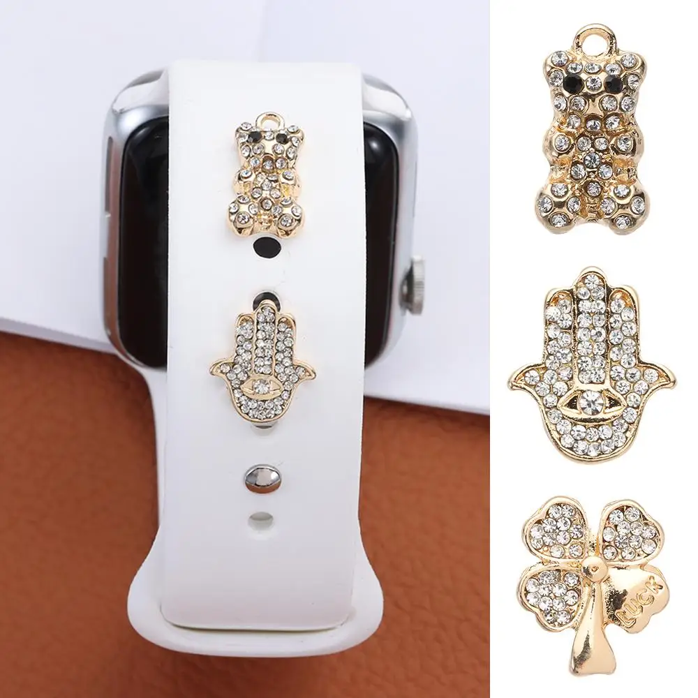 เล็บโลหะเพชรอุปกรณ์เสริมสายนาฬิกาเครื่องประดับสายรัดข้อมือ Charms แหวนตกแต่ง