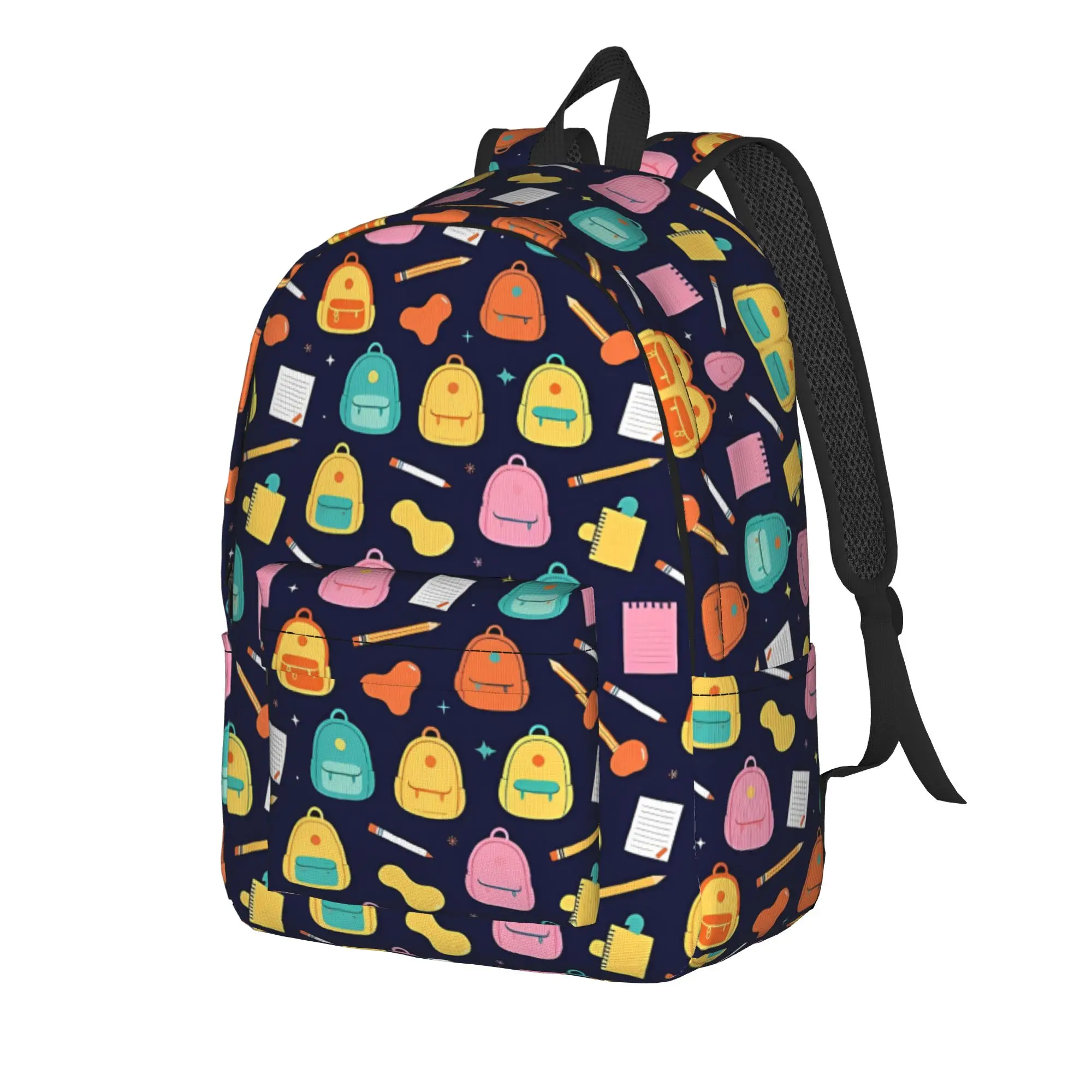Back To School College Bag Back to school season Cute Navy Blue School  Adjustable Strap Backpack