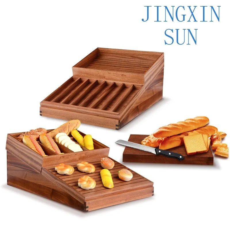 Creative Large Fruit Macaron Pastry and Bread Display Stand Solid Wood Plate for Cake Display New Wooden Combination Plate