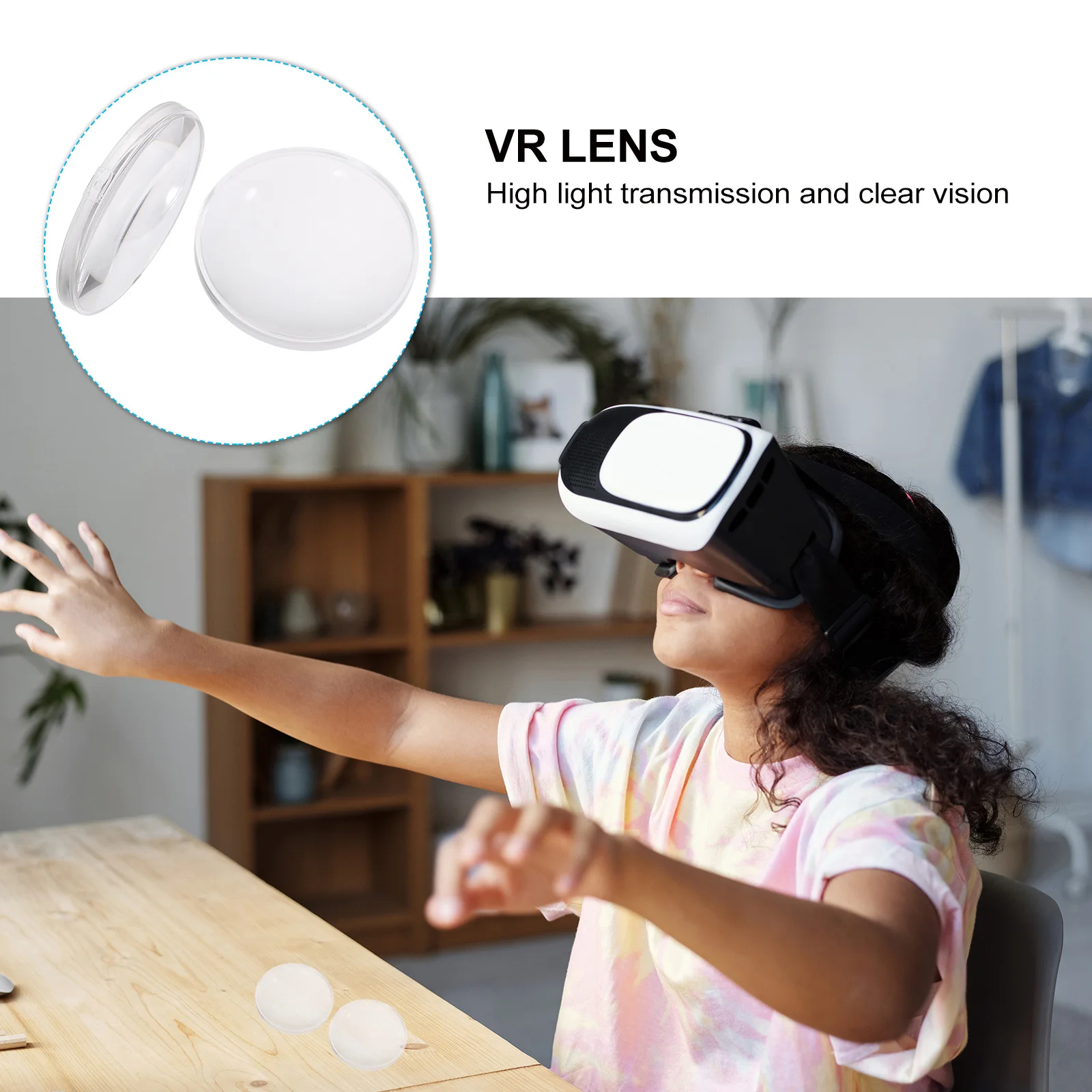 10 قطعة عدسة Vr الاكريليك استبدال 37 مللي متر مكافحة الدوار ضوء حجب عدسة ل Vr نظارات اكسسوارات نظارات ثلاثية الأبعاد اكسسوارات