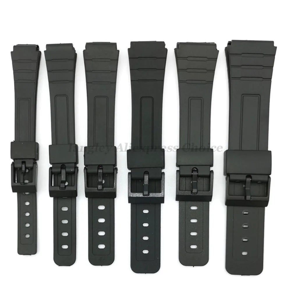 Armband für CASIO Silikon-Uhrenarmband 12/14/16/18/20/22 mm für W800H SGW400 F91W F84 F105/108 A158/168 AE1200/1300 Harzgürtel – Detail 3