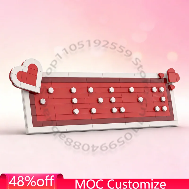 

158 PCS Cupid Arrow Braille loves you MOC Customize Modular Building Block Creative Design Educational DIY Toy Birthday Gift