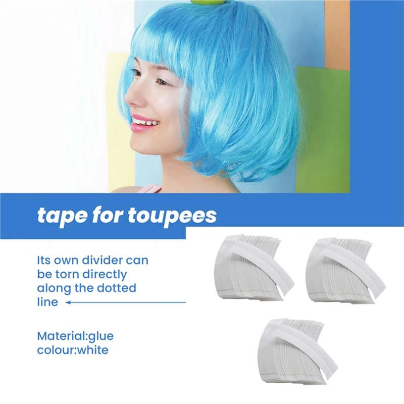 شرائط إطالة شعر لاصقة بشريط مزدوج مقاومة للماء ، شعر ثابت ، شعر مستعار ، شعر مستعار بدانتيل ، شريط حز ،