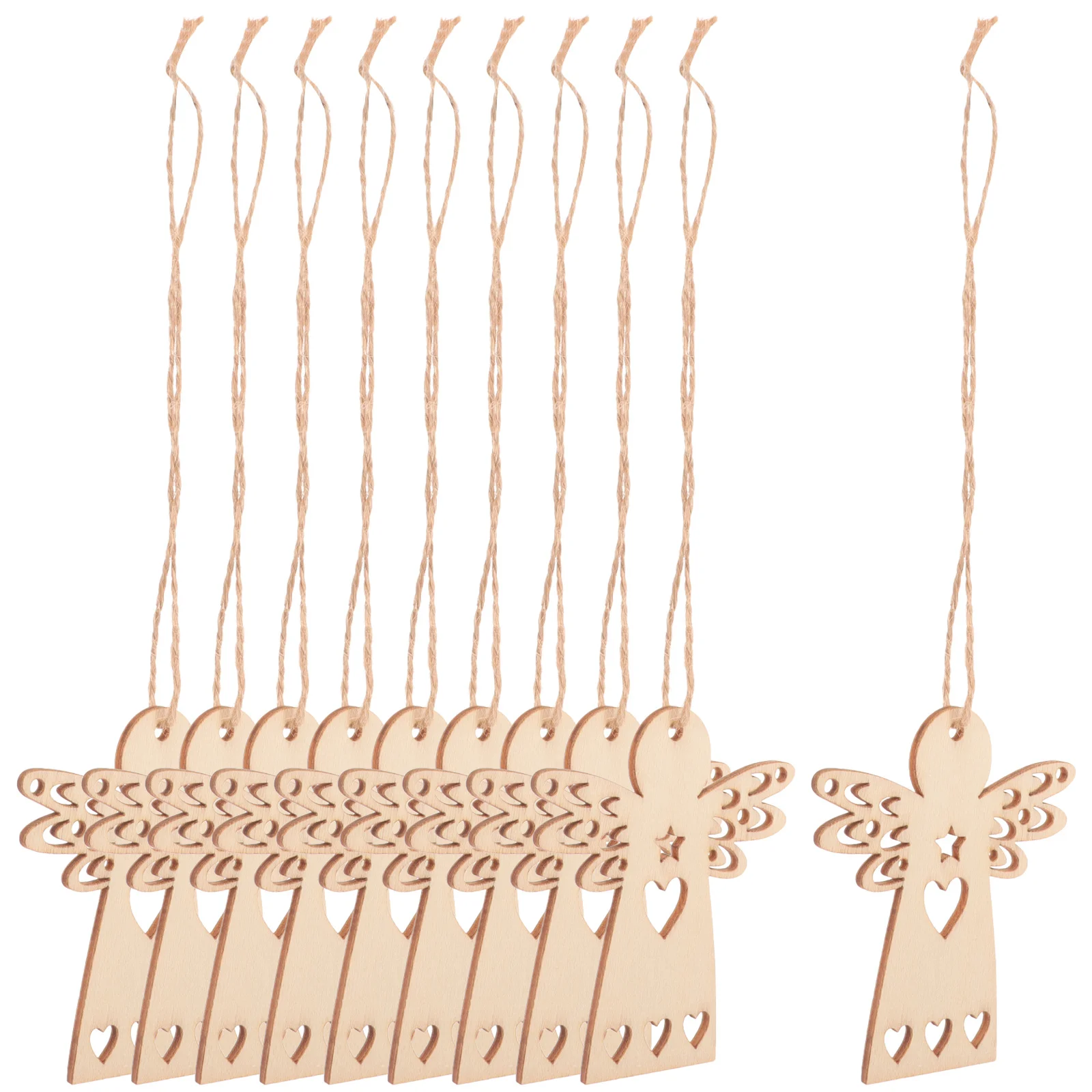 

1Set Wood Angel Shape Cutouts DIY Wooden Slices for Painting Holiday Birthday Christmas Decoration Crafts Supplies