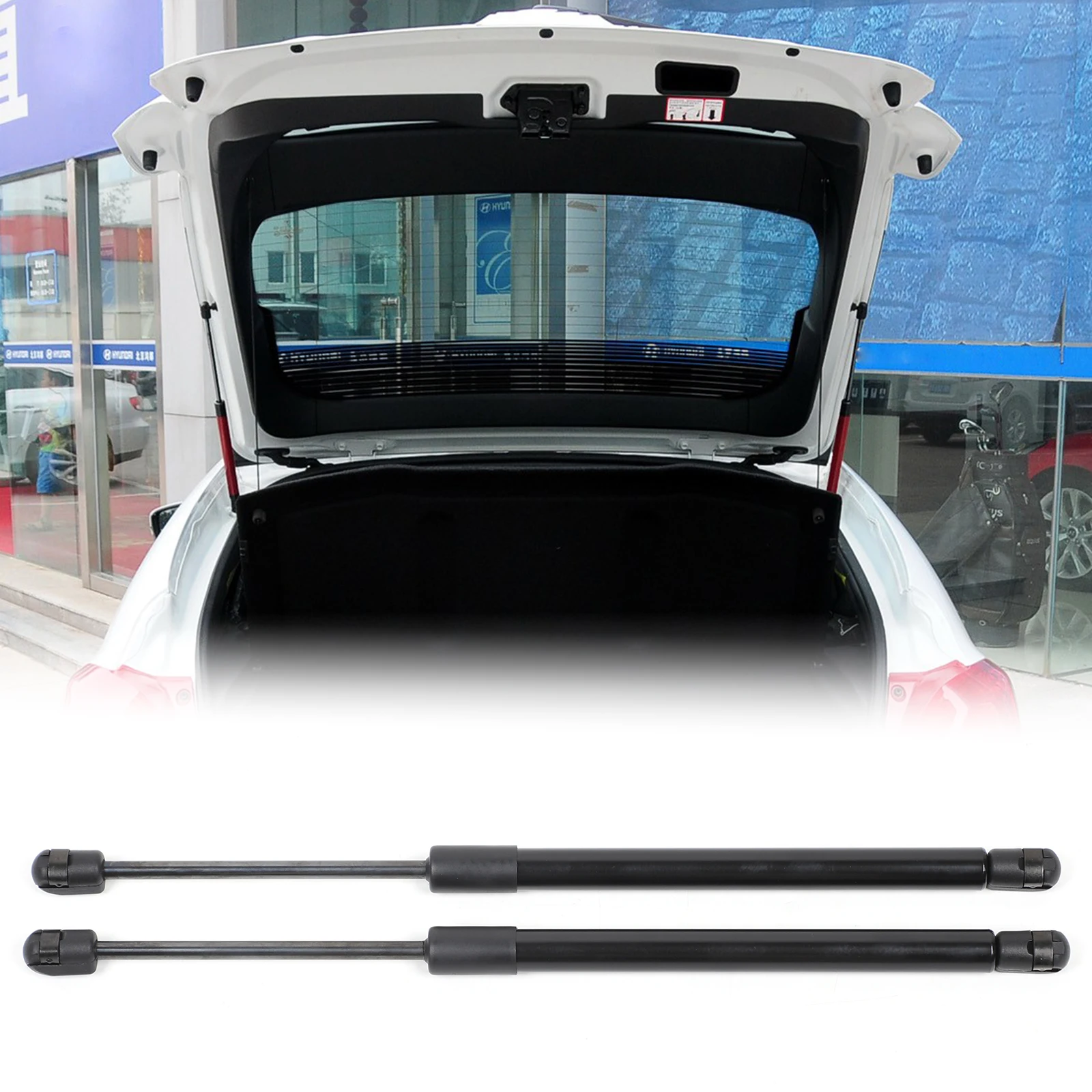 For Hyundai Veloster 2012-2017 Car Rear Trunk Tailgate Spring Shock Front Hood Gas Spring Struts Lifters Support Holder Set