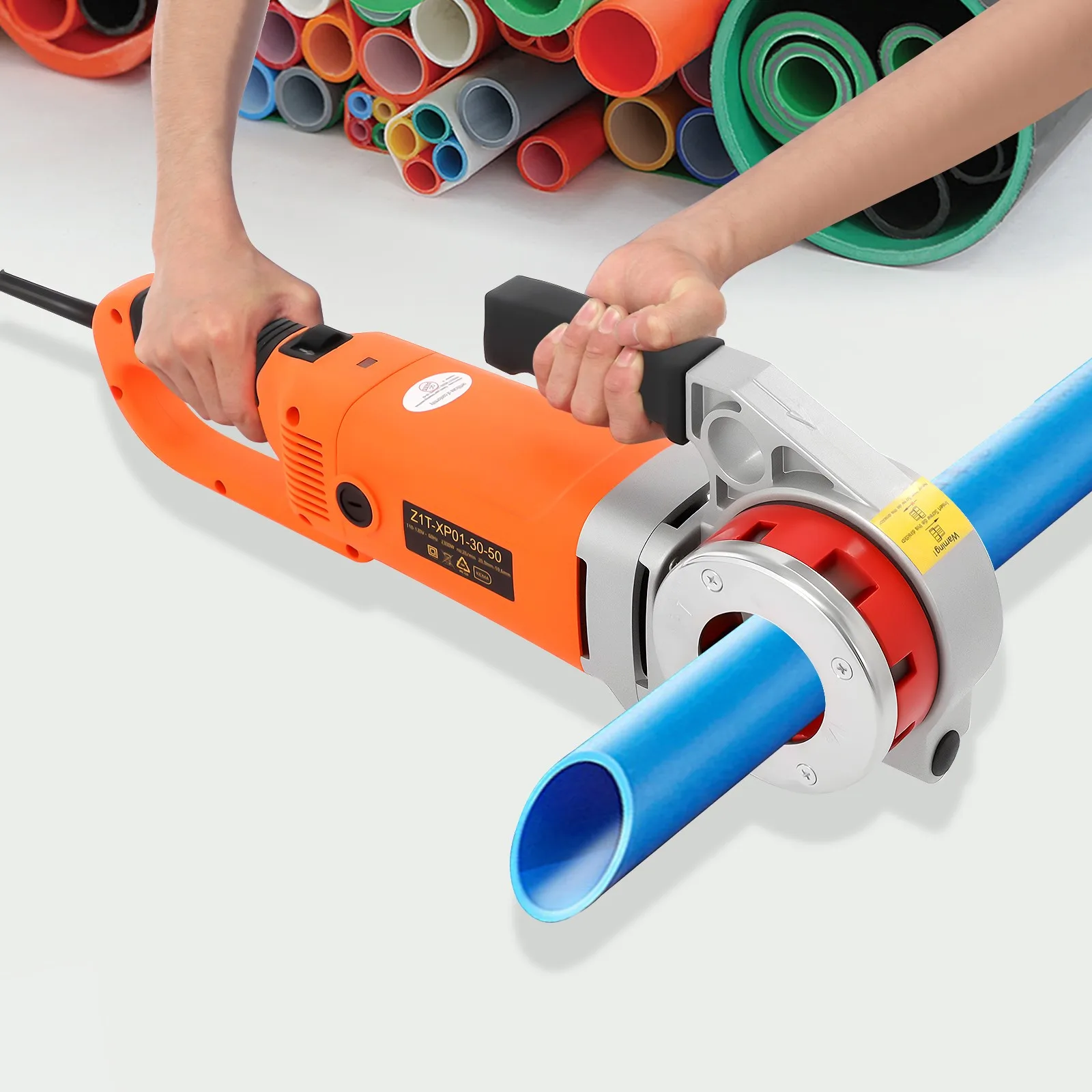 Electric Threading Machine,PortableRatchet Pipe Threader Tool Kit,  with 6 Dies 2‘’, 1-1/2‘’, 1-1/4‘’, 1‘’, 3/4‘’, 1/2'',  2300W