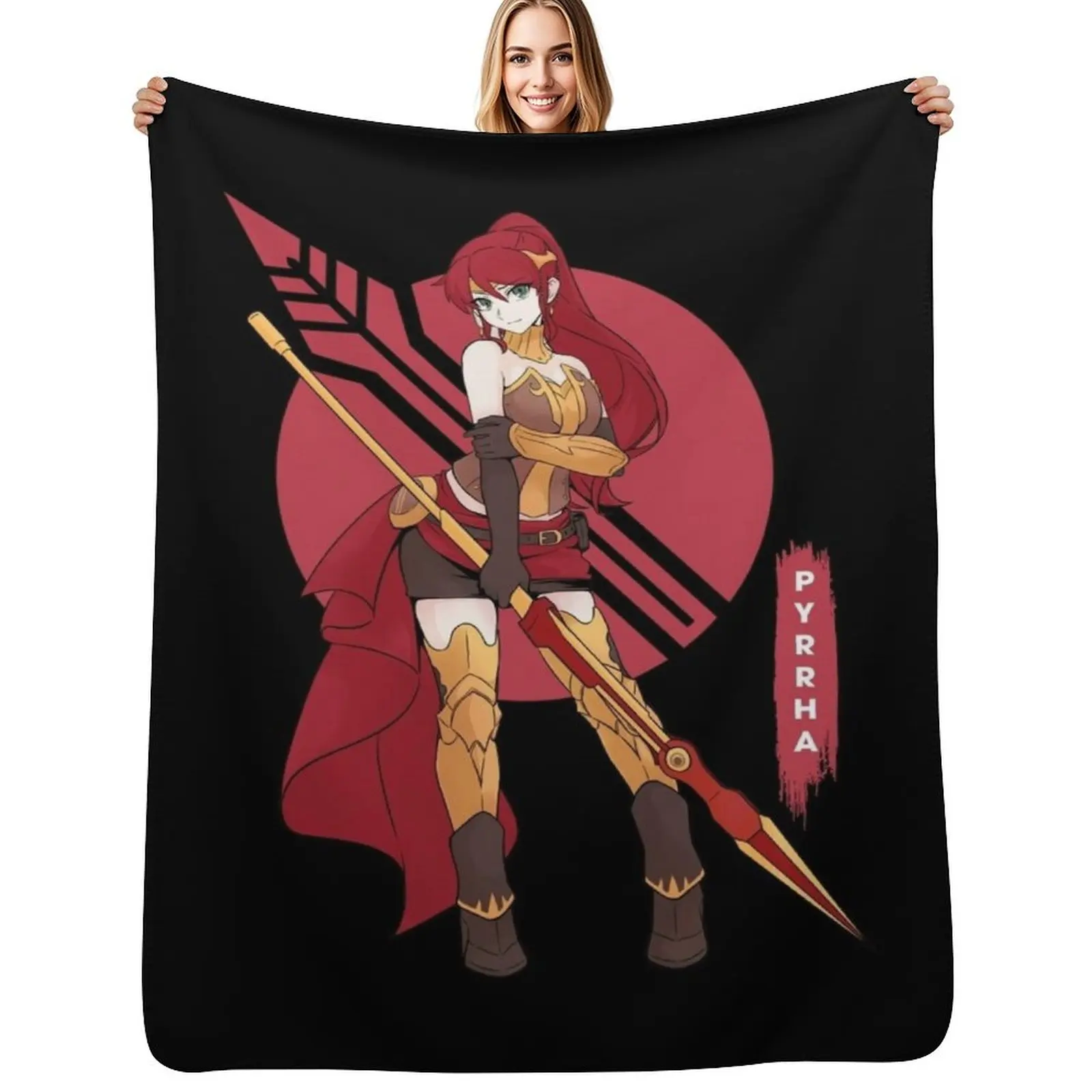 Pyrrha Nikos anime girl pretty Throw Blanket Personalized Gift Soft Big Comforter Softest Decoratives Multi-Purpose Blankets