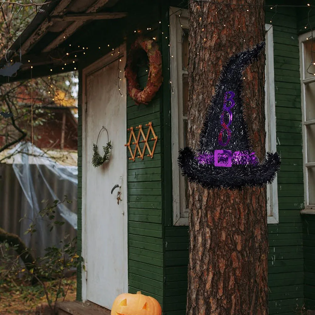 

Witch Hat Metal Wire Frame Sturdy Wreath Hoop Halloween DIY Witch Hat Shaped Floral Wreath Making Hoop Flower Arranging Frame