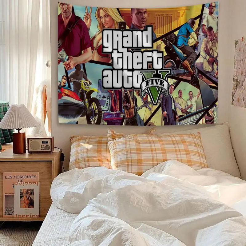 Game GTA V Hippie Wall Hanging Tapestries Bohemian Wall Tapestries Mandala Wall Art Decor