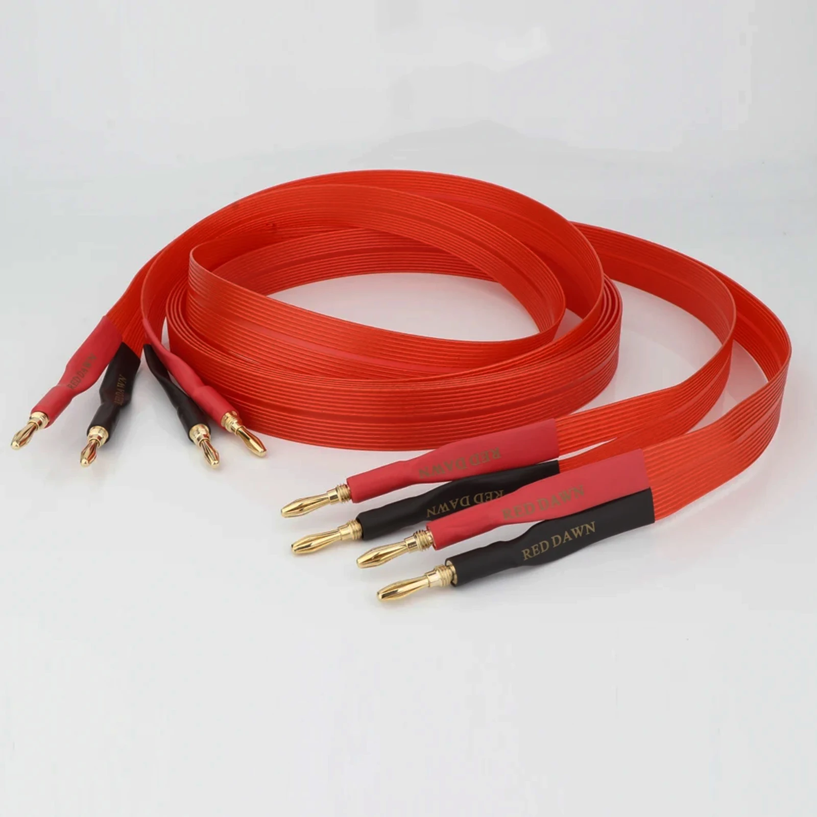 Hi-end Nordost Red Dawn/Blue Heaven 14 Strands OFC Silver Plated Speaker Cables with Gold Plated Banana Spades Plug Pair