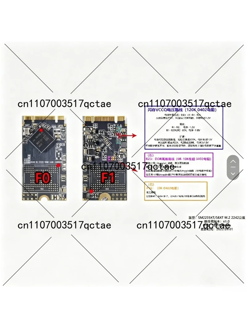 SM2258XT Msata SSD Solid State Drive BGA132 Dual Stick Main Control Board DIY Semi finished Product