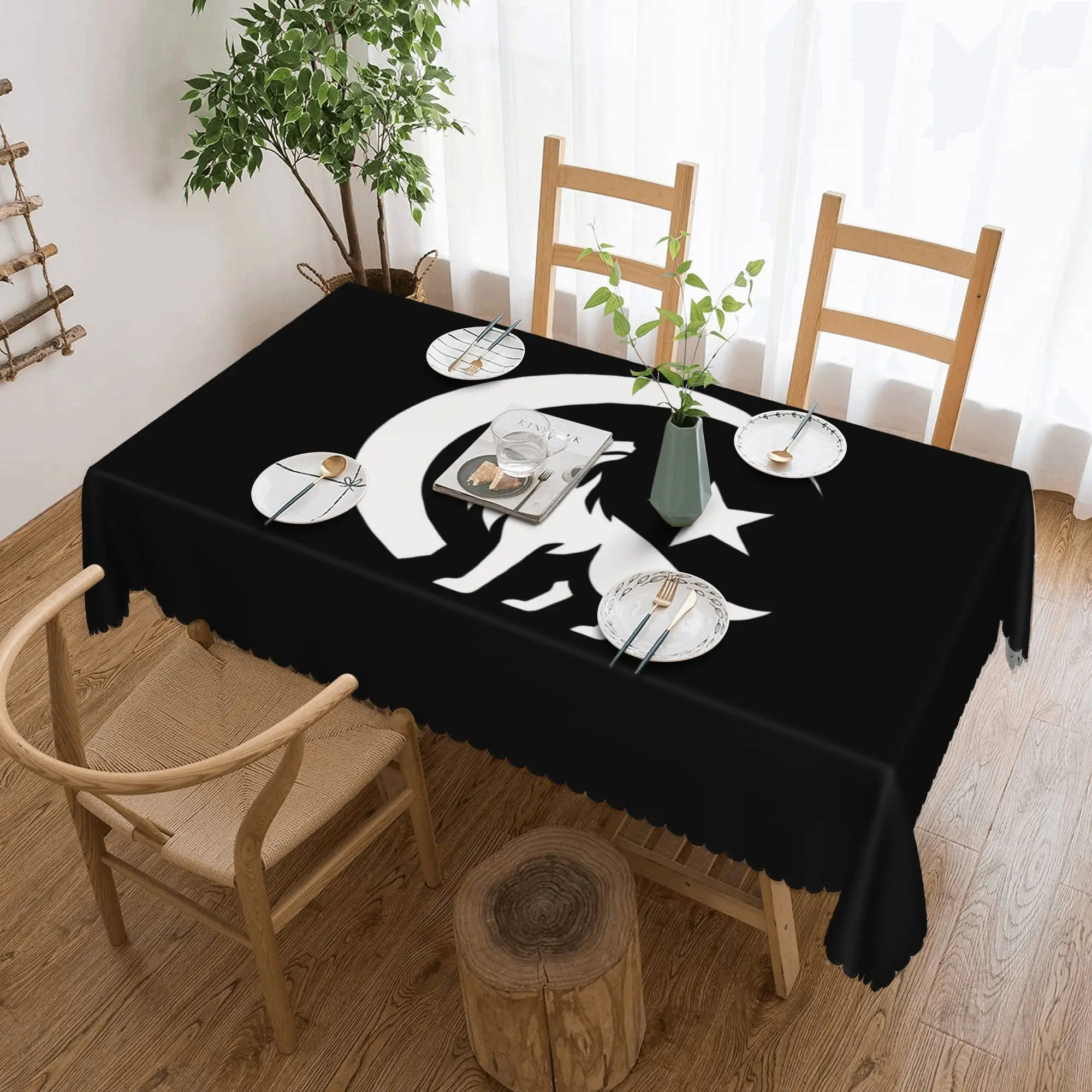 

Customized Bozkurt Song Logo Rectangular Tablecloth Waterproof Table Cover for Dining Events Table Cloth