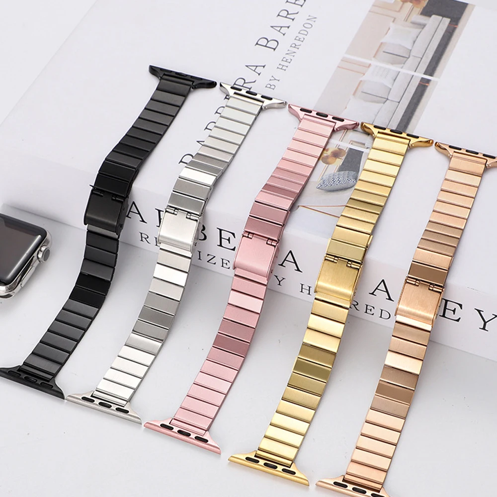 For apple watch ultra2 ultra 49mm 9 8 7 41mm 45mm se 6 5 4 40mm 44mm stainless steel strap iwatch 3 38mm 42mm thin slim strap