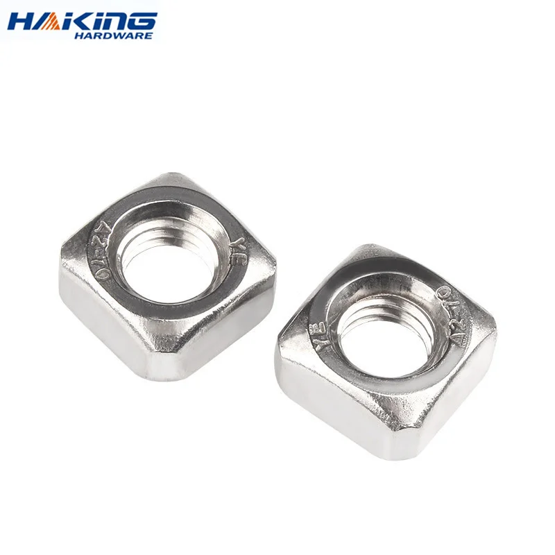 10/ 50pcs A2-70 Stainless Steel Square Nuts Din557 M3 M4 M5 M6 M8 M10 M12