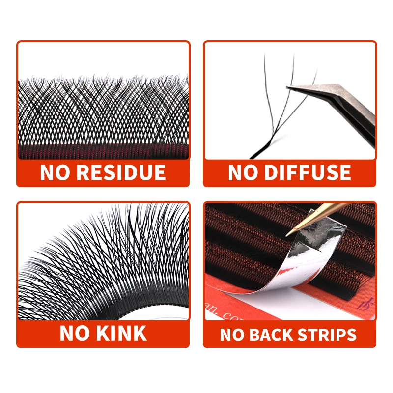 FADVAN L/ L+/LU (M) Curl YY 3D 4D 5D 6D Fox Lashes W Shape Przedłużanie rzęs — zdjęcie 6
