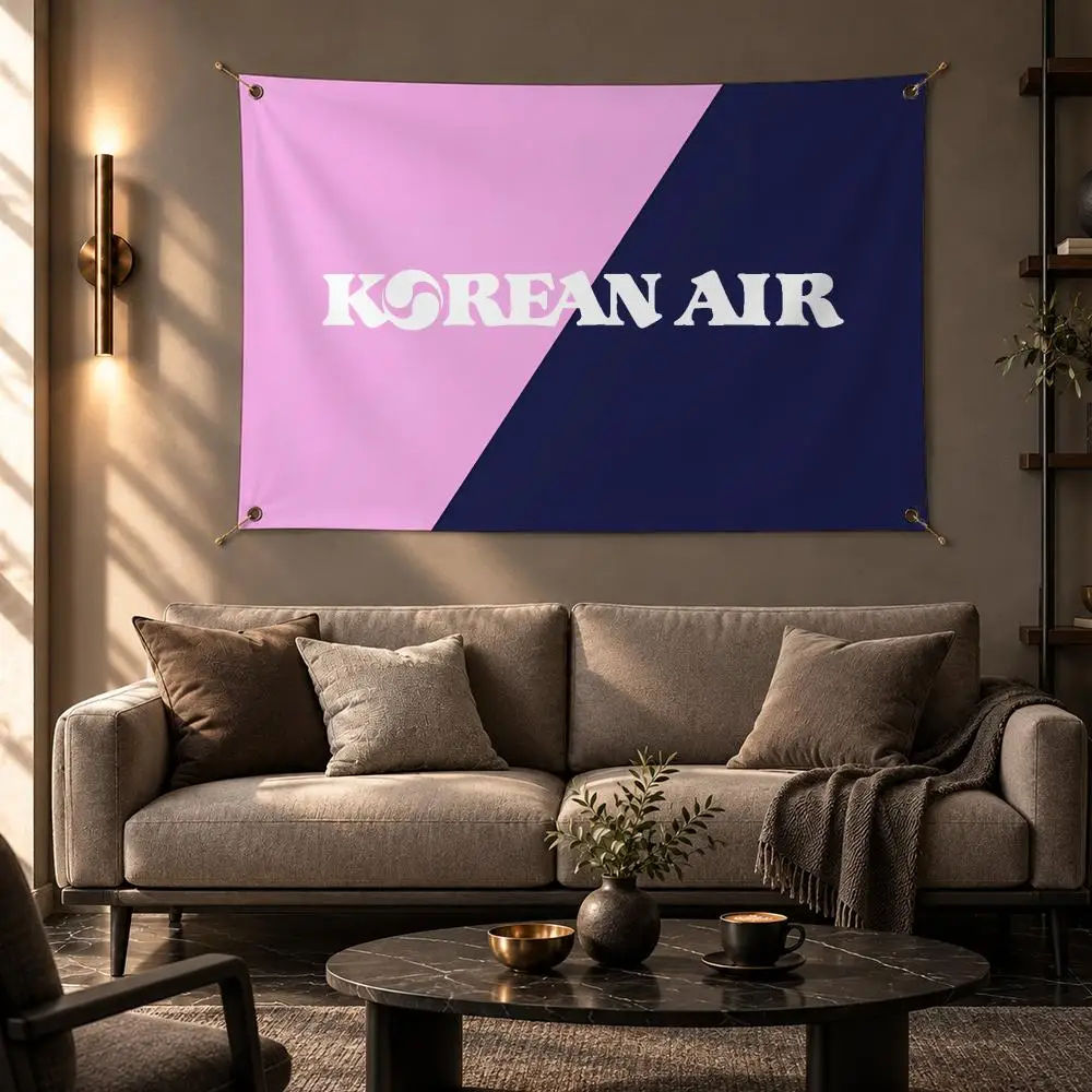 Trusted Brand Korean Air Flags Wall Hanging Flag Banner Home Decor Aesthetic Living Room Bedroom HD Fabric