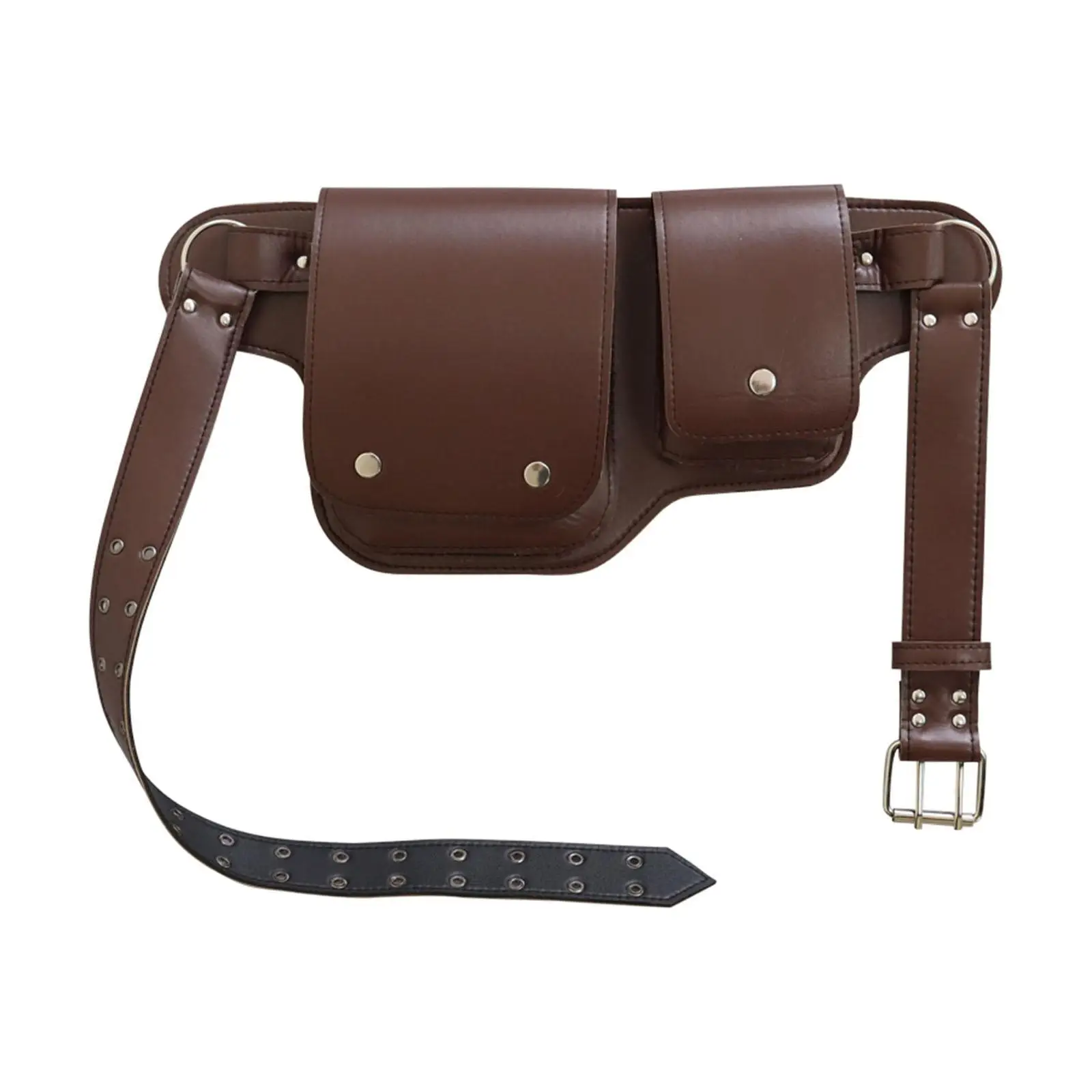 Marsupio multifunzione con bottone a pressione, design retrò, borsa per gamba con coscia