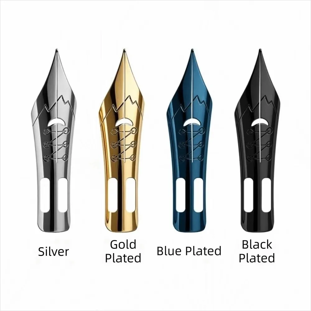 Metal Calligraphy Pen Nib Flexible Tip Elastic Rebound Flex Fountain Pen Nib Variable Line Width Black Plated Pointed Nib