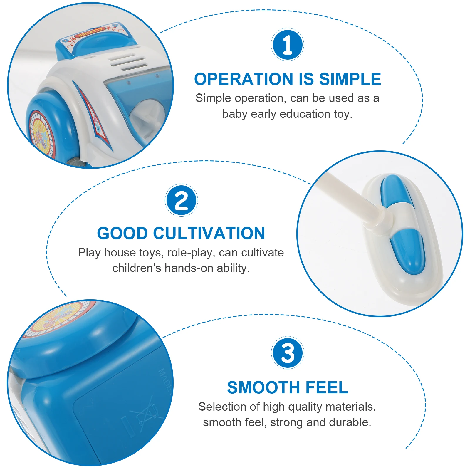 مكنسة كهربائية صغيرة للأطفال، لعبة تعليمية تحاكي الأجهزة المنزلية، هدية للأطفال، منظف غبار بلاستيكي للعب