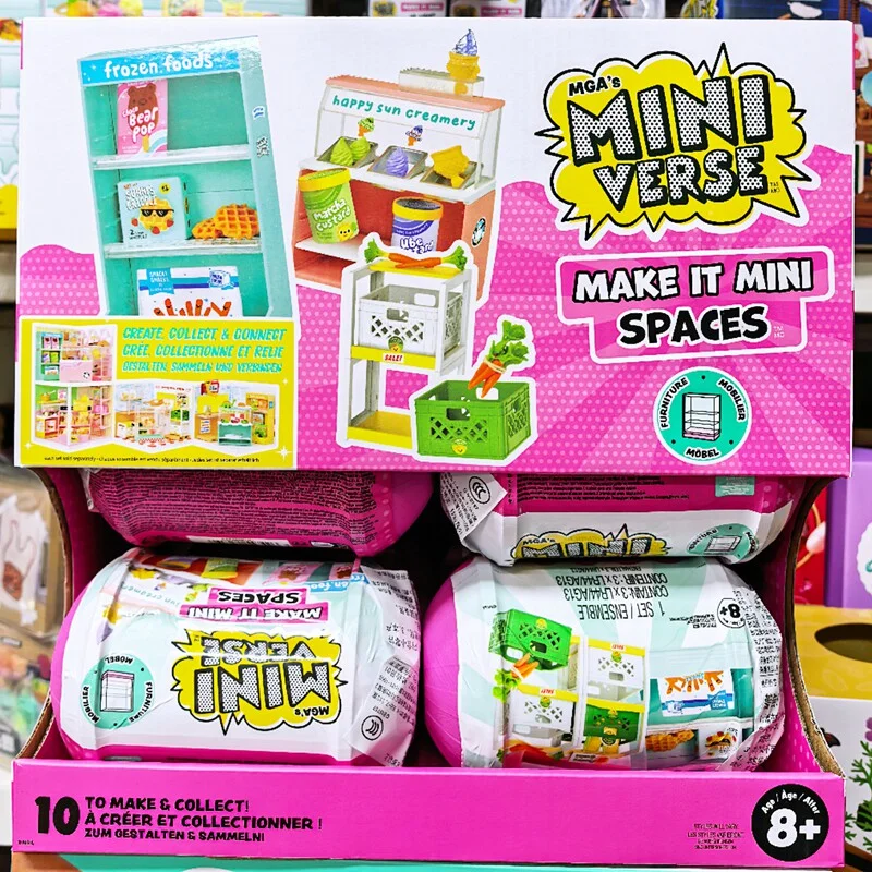 Genuíno miniverso casa cena mini prateleira diy caixa cega adereços casa de bonecas anime figura mini espaço mistério caixa modelo ornamento presente