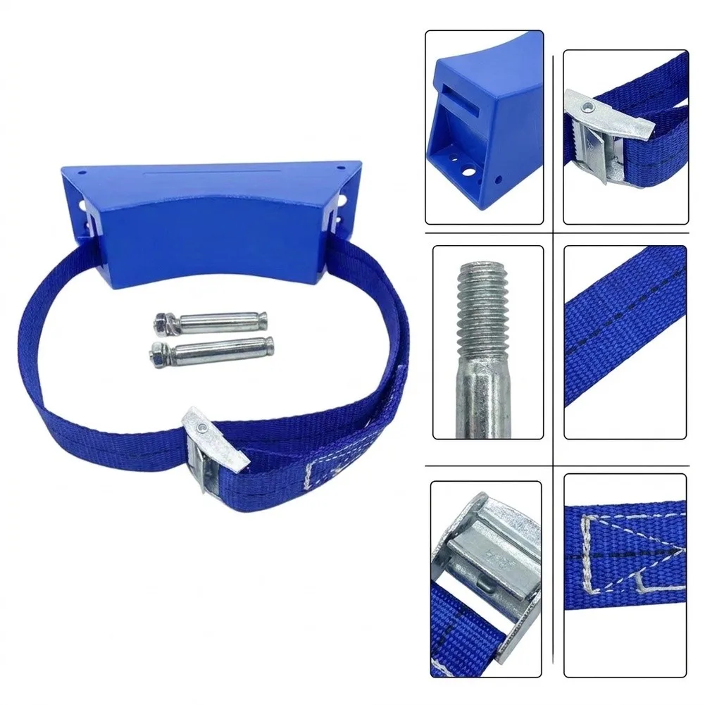 Liquefied Gas Cylinder Mounting Solution for Caravan with Base and Adjustable Strap Closure Liquefied Gas Cylinder
