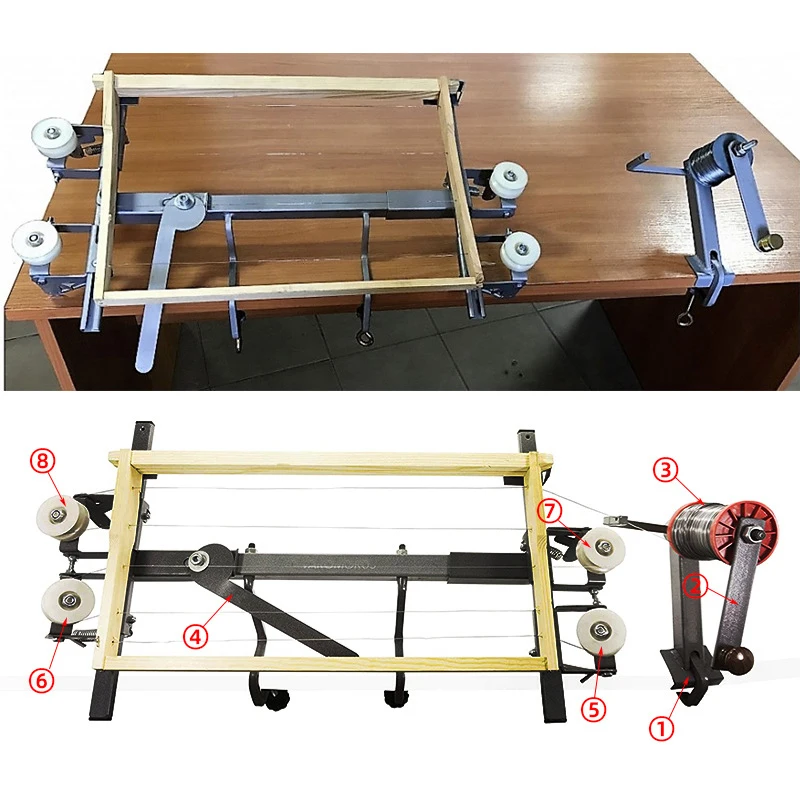 Tensor de alambre para apicultura, marco de sistema de mesa productivo, máquina confiable, marco de colmena, dispositivo para dibujar cables en marcos de abejas