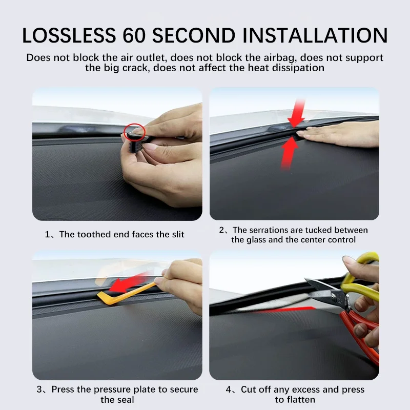 Afbeelding 7: Auto Dashboard Afdichtstrip Geluidsisolatie Rubber Strip Stofdicht Voor Hyundai Tucson L 1.5T NX4
