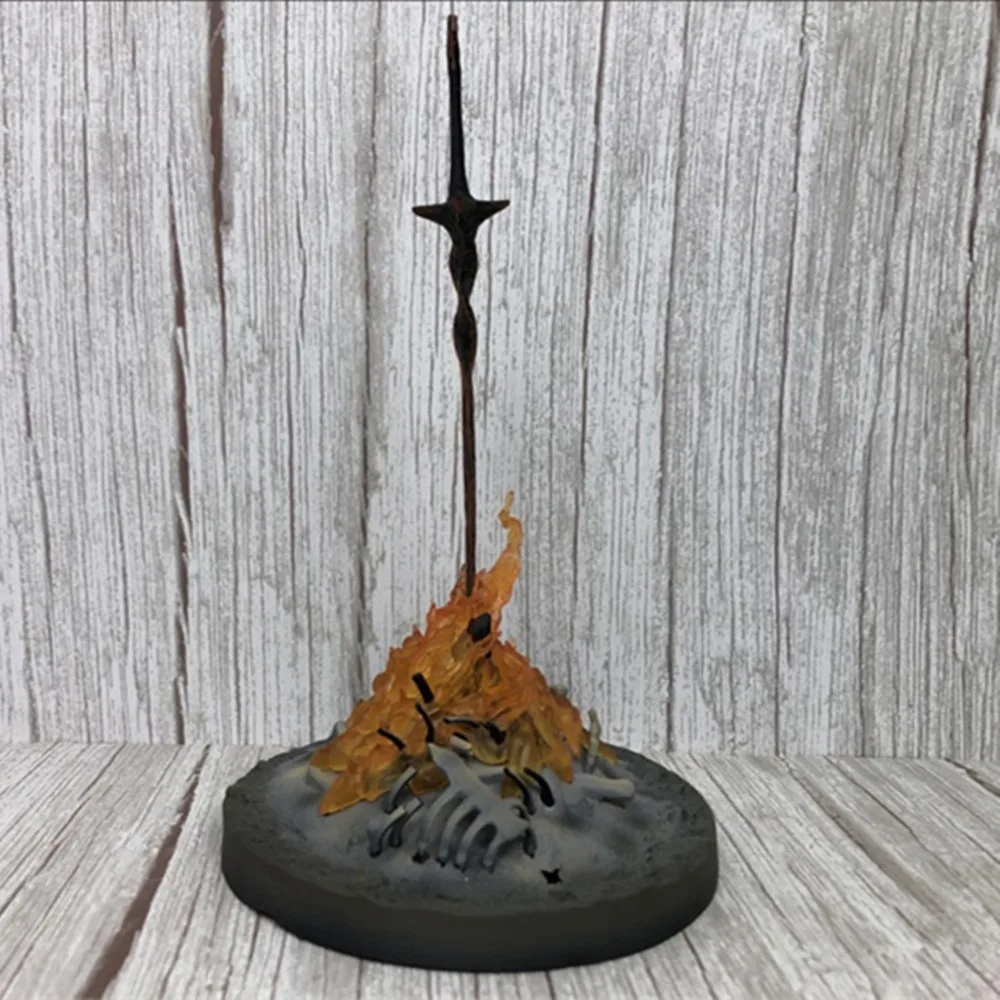 شخصية Dark Souls Bonfire LIT تمثال مضيئة بإضاءة LED قابل للجمع بمقياس 1/6