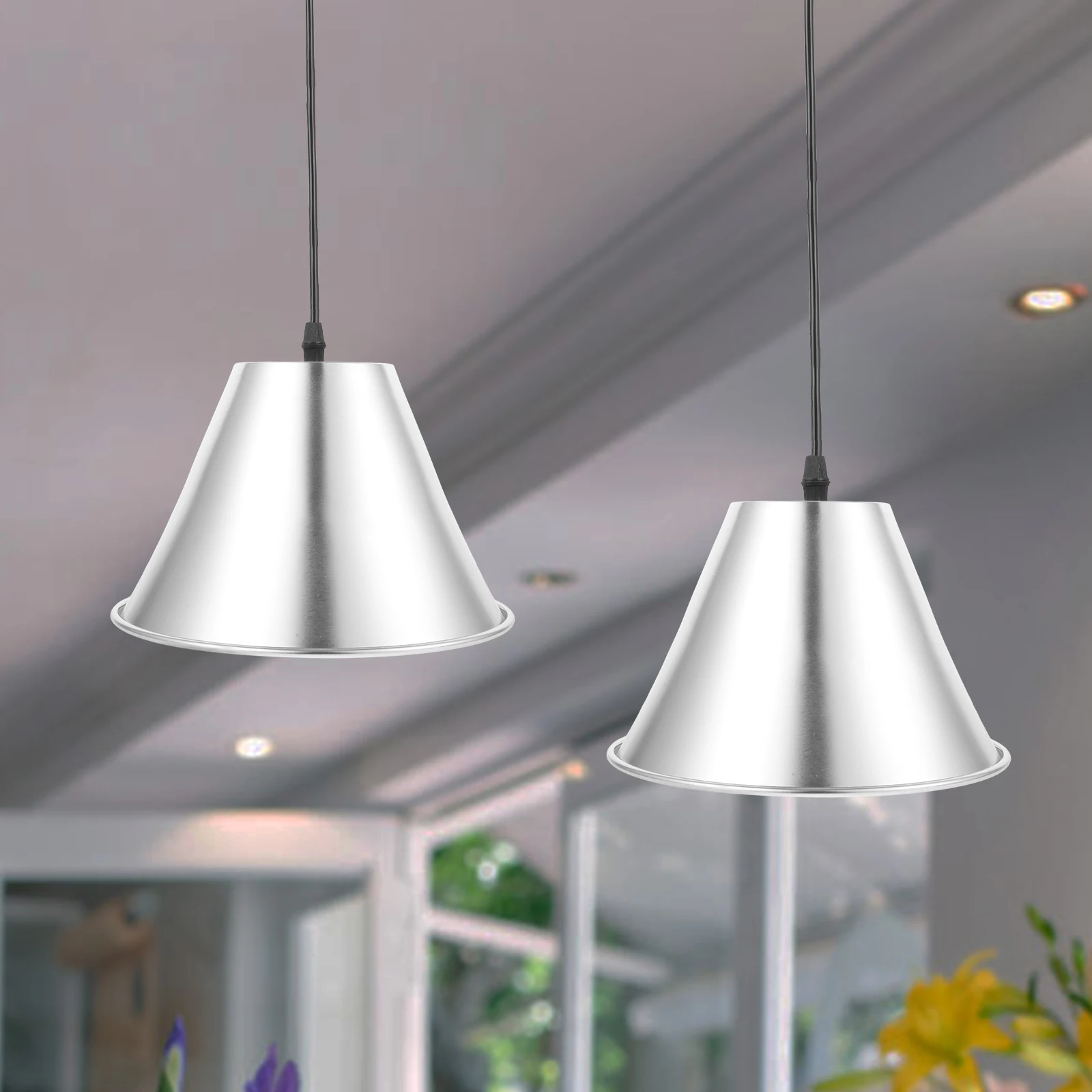 

Chandelier Shade Lamp Metal Lampshades Scallop Aluminum Alloy Reusable Decorative Modern Farmhouse Retro Industrial Restaurant