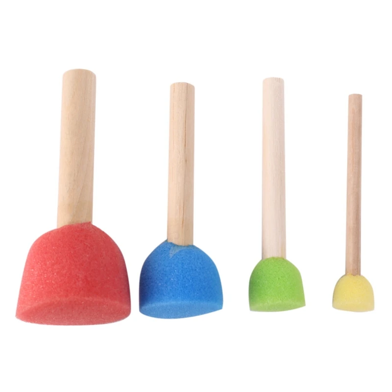 Foam Pouncer Assortment - Sponge Painting Stippler Set 24/pkg - Foam Brush Value Pack - 6 (1/2