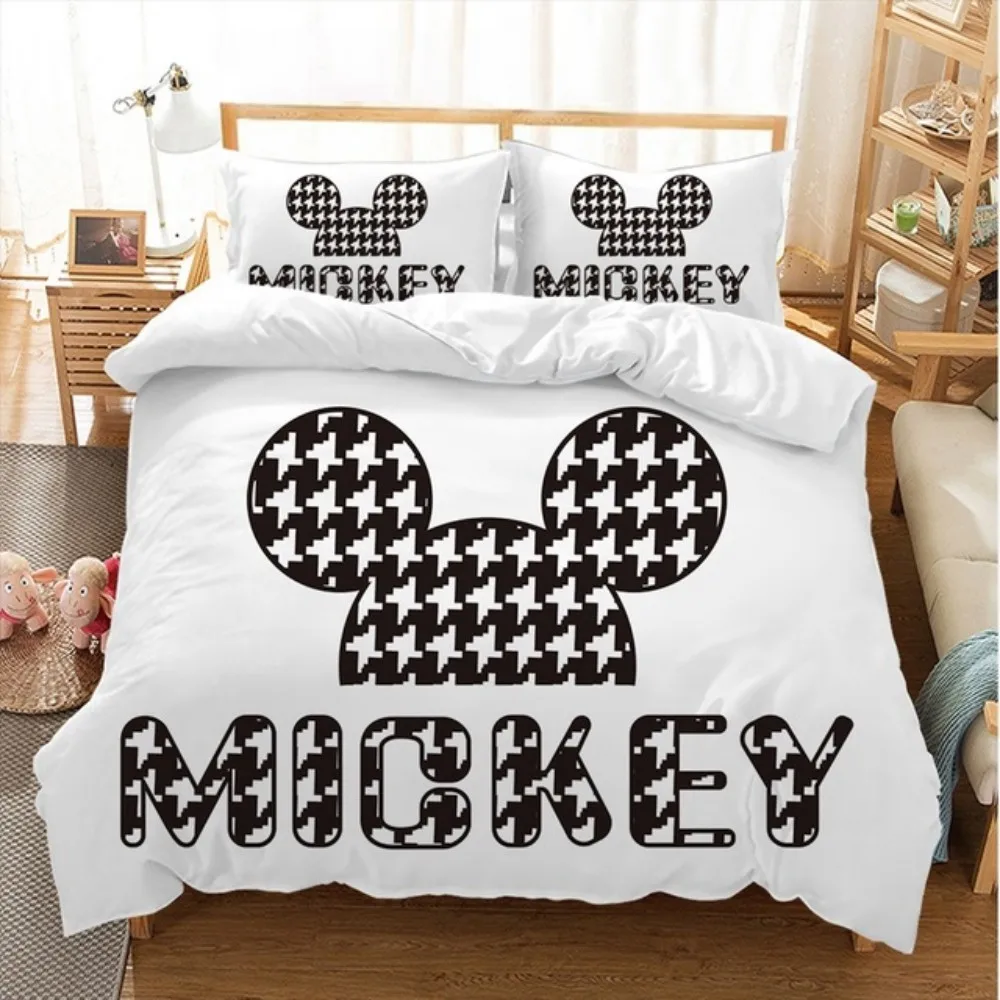 3d mickey minnie maus bettwäsche set für mädchen dekorieren zimmer twin full queen king size bett bezug kissen bezüge für kinder geschenke